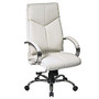 Office Star; Pro-Line&trade; II Deluxe High-Back Leather Chair, 47 inch;H x 25 1/4 inch;W x 27 inch;D, White