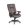 Office Star&trade; Deluxe Leather High-Back Chair With Pillow-Top Seat And Back, 46 1/2 inch;H x 28 inch;W x 30 inch;D, Burgundy