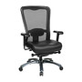 Office Star&trade; Pro Line II Pro Grid Eco Leather High-Back Chair, Black