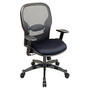 Office Star&trade; Professional Matrex; Mesh Chair, 46 1/4 inch;H x 27 1/4 inch;W x 25 3/4 inch;D, Gunmetal Frame, Black Fabric