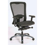 Office Star&trade; ProGrid High-Back Manager's Chair, 44 1/4 inch; x 27 3/4 inch; x 27 1/4 inch;, Black/Titanium