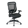 Office Star&trade; Space 818A Executive Matrex Back And Leather High-Back Chair, 45 3/4 inch;H x 27 3/4 inch;W x 28 1/2 inch;D, Black/Gunmetal Frame, Black Leather