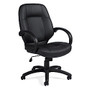 Offices To Go&trade; Luxehide High-Back Chair, 42 inch;H x 27 1/2 inch;W x 25 1/2 inch;D, Black
