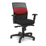 OFM AirFlo Fabric/Mesh High-Back Chair, Burgundy/Black