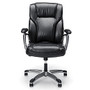 OFM Essentials Swiveling/Tilting Leather High-Back Chair, Black