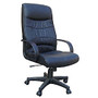 OFM High-Back Leatherette Chair, 45 inch;H x 26 inch;W x 22 inch;D, Black Frame