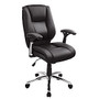 Realspace; Eaton Mid-Back Bonded Leather Chair, Black