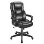 Realspace; Fosner High-Back Bonded Leather Chair, 48 inch;H x 28 3/8 inch;W x 30 7/10 inch;D, Black