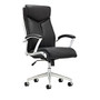 Realspace; Verismo Bonded Leather High-Back Chair, Black/Chrome