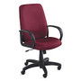 Safco; Poise&trade; High-Back Chair, 46 inch;H x 27 inch;W x 27 inch;D, Black Frame, Burgundy Fabric