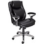 Serta; AIR&trade; Health & Wellness Mid-Back Office Chair, Bonded Leather, Smooth Black