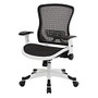 Space Seating Office Star 525 Series Breathable Mesh-Back Manager's Chair, Black/White