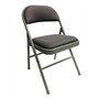 Realspace; Upholstered Padded Folding Chair, Gray