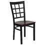 Flash Furniture HERCULES Window Back Restaurant Chair, Black/Mahogany
