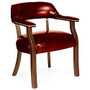 Global; Traditional&trade; Series Guest Chair, 31 inch;H x 25 inch;W x 22 1/2 inch;D, Mahogany Frame, Oxblood Burgundy Vinyl