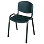 Safco; Stack Chairs, 30 1/2 inch;H x 21 3/8 inch;W x 17 7/8 inch;D, Black, Set Of 4