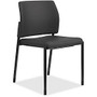 HON Accommodate Armless Fabric Guest Chair - Fabric Black Seat - Fabric Black Back - Steel Textured Black Frame - Four-legged Base - 23.3 inch; Width x 21 inch; Depth x 32 inch; Height