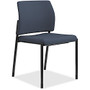 HON Accommodate Armless Fabric Guest Chair - Fabric Cerulean Seat - Fabric Cerulean Back - Steel Textured Black Frame - Four-legged Base - 23.3 inch; Width x 21 inch; Depth x 32 inch; Height