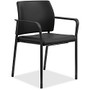HON Accommodate Fixed Arms Guest Chair - Fabric Black Seat - Fabric Black Back - Steel Textured Black Frame - Four-legged Base - 23.5 inch; Width x 22.3 inch; Depth x 31.5 inch; Height