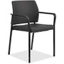 HON Fixed Arms Fabric Guest Chair - Fabric Black Seat - Fabric Black Back - Steel Textured Black Frame - Four-legged Base - 23.3 inch; Width x 21.3 inch; Depth x 31.5 inch; Height