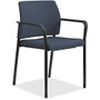 HON Fixed Arms Fabric Guest Chair - Fabric Cerulean Seat - Fabric Cerulean Back - Steel Textured Black Frame - Four-legged Base - 23.3 inch; Width x 21.3 inch; Depth x 31.5 inch; Height