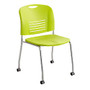 Safco; Vy Stackable Chairs, Straight Leg, 32 1/2 inch;H x 22 1/2 inch;W x 19 1/2 inch;D, Green, Set Of 2