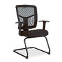 Lorell&trade; 86000 Series Guest Mesh Back Chair, 41 inch;H x 27 inch;W x 27 1/2 inch;D, Black Frame, Black Mesh