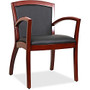 Lorell&trade; Guest Chair With Arched Arms, Black/Cherry