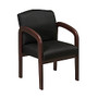 Office Star&trade; Work Smart Guest Chair, Black/Espresso