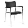 Offices To Go&trade; Guest Chair, 31 1/2 inch;H x 21 inch;W x 21 1/2 inch;D, Black/Chrome