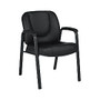 Offices To Go&trade; Luxhide Leather Guest Chair, 33 1/2 inch;H x 27 inch;W x 24 1/2 inch;D, Black
