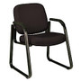 OFM Guest Chair With Fabric Seat And Back, 34 inch;H x 24 inch;W x 27 inch;D, Black Frame, Black Fabric