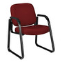 OFM Guest Chair With Fabric Seat And Back, 34 inch;H x 24 inch;W x 27 inch;D, Black Frame, Wine Fabric
