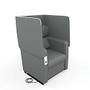 OFM Morph Series Soft Seating Chair, Slate Gray/Chrome