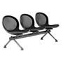 OFM Net Series Beam Seating, NB-3, 3 Seats, 30 inch;H x 83 inch;W x 24 3/4 inch;D, Black/Gray