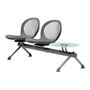 OFM Net Series Beam Seating, NB-3G, 2 Seats, 1 Table, 30 inch;H x 83 inch;W x 24 3/4 inch;D, Gray