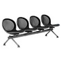 OFM Net Series Beam Seating, NB-4, 4 Seats, 30 inch;H x 109 inch;W x 24 3/4 inch;D, Black/Gray