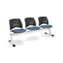 OFM Stars And Moon Beam Seating Unit With 3 Seats, Cornflower Blue