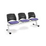OFM Stars And Moon Beam Seating Unit With 3 Seats, Lavender