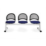 OFM Stars And Moon Beam Seating Unit With 3 Seats, Navy