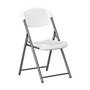 SKILCRAFT Folding Chair, 44 1/2 inch;H x 18 1/2 inch;W x 5 1/4 inch;D, Platinum, Carton Of 4