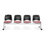 OFM Stars And Moon Beam Seating Unit With 4 Seats, Coral Pink