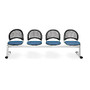 OFM Stars And Moon Beam Seating Unit With 4 Seats, Cornflower Blue