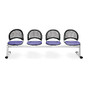 OFM Stars And Moon Beam Seating Unit With 4 Seats, Lavender