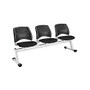 OFM Stars Series Beam Seating, 3 Fabric Seats, 34 1/2 inch;H x 73 1/4 inch;W x 21 1/2 inch;D, Black/Gray