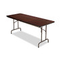 Alera Folding Table, Rectangular, 29 inch;H x 72 inch;W x 30 inch;D, Walnut/Brown