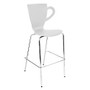 Lumisource Caf&eacute; Chai Bar Stool, White/Silver