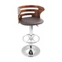 LumiSource Cosi Bar Stool, 39 inch;H x 18 1/2 inch;W x 19 inch;D, Walnut/Brown