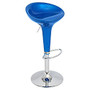 LumiSource Scooper; Bar Stool, 31 inch;H x 17 inch;W x 17 inch;D, Chrome/Blue