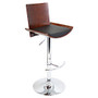 LumiSource Vittorio Bar Stool, Cherry/Black/Chrome